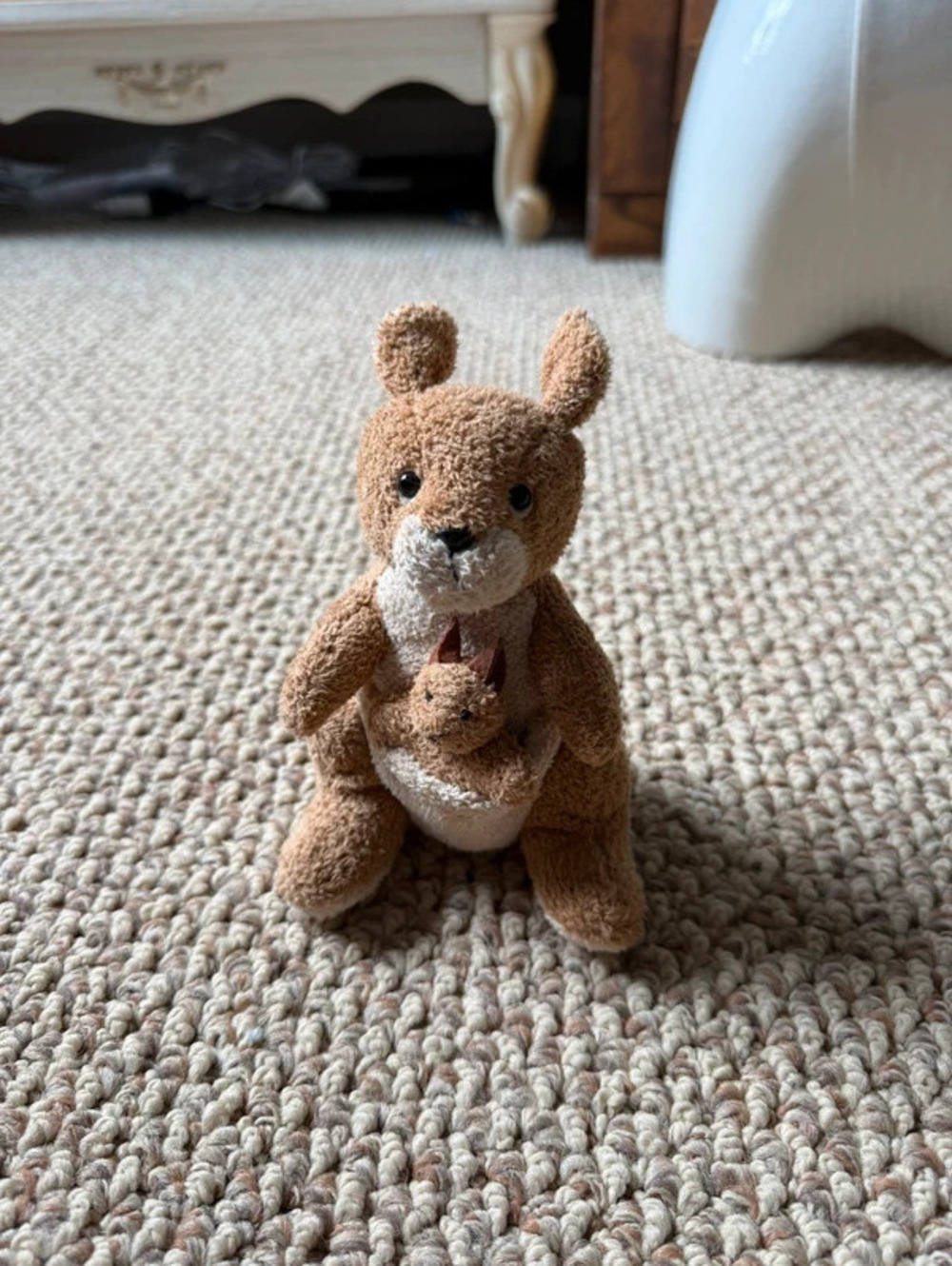 Darwin the Kangaroo plush toy with baby kangaroo in pouch